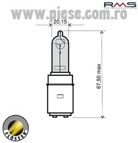 Bec far 12V 35/35W Ba20d tip halogen (Flosser)